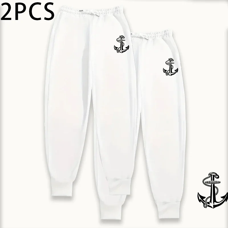 Confezione da 2 pantaloni da jogging da donna, pantaloni sportivi casual e pantaloni da salotto dalla vestibilità comoda, set di pantaloni sportivi stile street street autunno inverno 2025