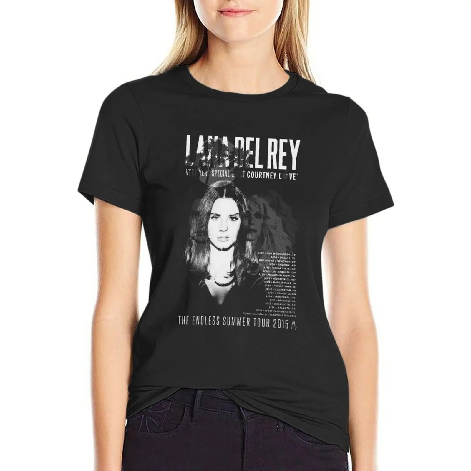 Lana Del Ray Vintage T-Shirt quick-drying funny animal prinfor plus size tops summer blouses woman 2024