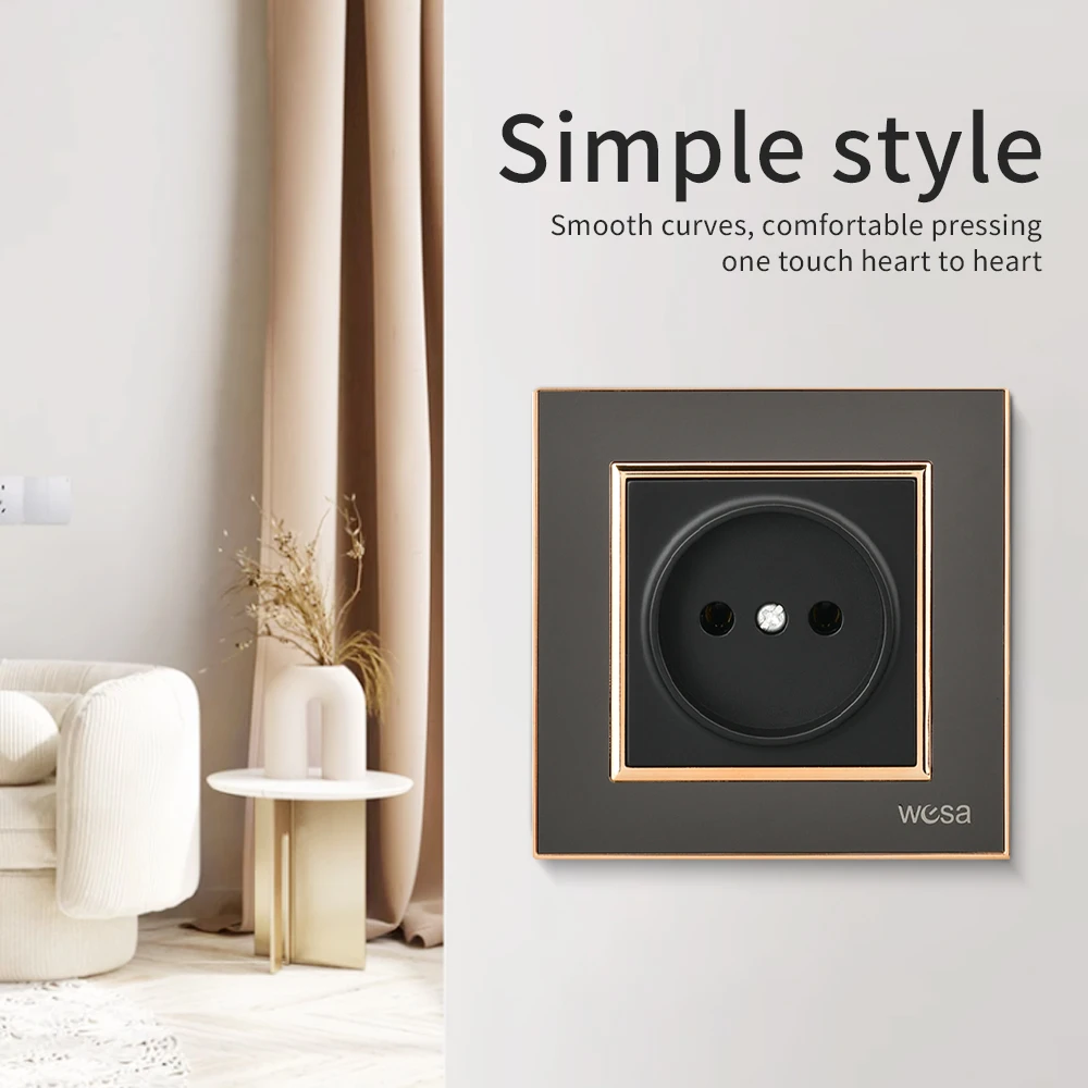 أسود لهب الاتحاد الأوروبي القياسية الجدار جزءا لا يتجزأ من المقابس المقبس مآخذ الطاقة لا المنافذ الكهربائية الأرضية التيار المتناوب لوحة أكريليك 250 فولت #3