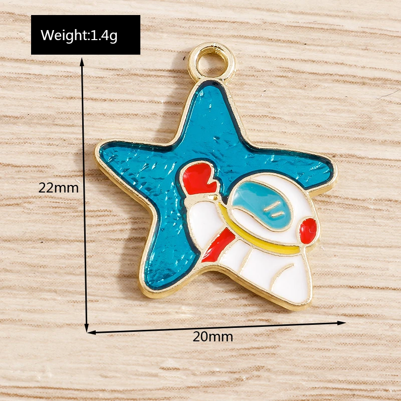 Tusember 10 Stück Cartoon Emaille Sonne Mond Stern Charms Anhänger für Halskette Ohrringe Armband DIY Schlüsselanhänger Schmuckherstellung Zubehör – Detail 17