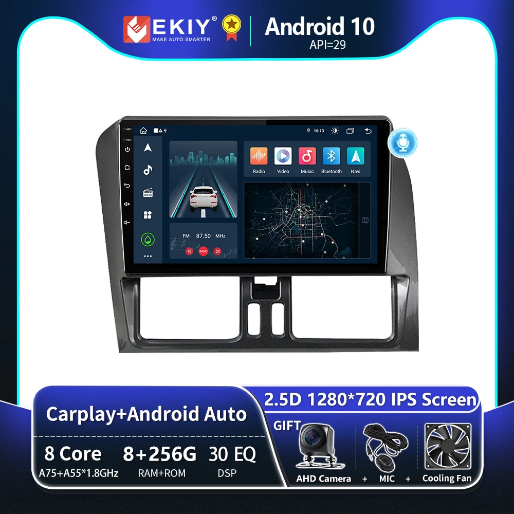 

EKIY T8 8G 256G Android 10 для Volvo XC60 2009 2010 2011 2012 2013 2014 2015 2016 2017 Автомобильный радиоприемник Мультимедийный видеоплеер Навигация GPS Авто Стерео Carplay Wireless No 2 Din DVD Головное устройство