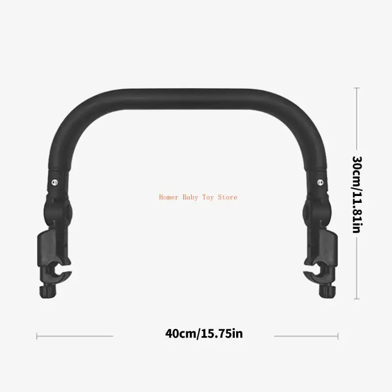 J0PF عربات أطفال سلامة الرضع مسند الذراع الوفير العالمي انفصال مقبض لينة بولي PU درابزين جلد لاستخدام عربة الجيب #6