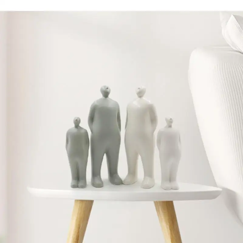 Minimalist Character Statue Ceramic Crafts Desk Decoration Ornaments Modern Decor Porcelain Figures Sculpture Abstract Artwork