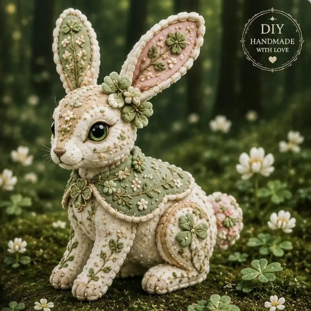 Floral Fabrics Animal Patchwork Set Material Pack Creative Design DIY Sewing Kit Home Decoration Hanging Kit Animal Toy Craft