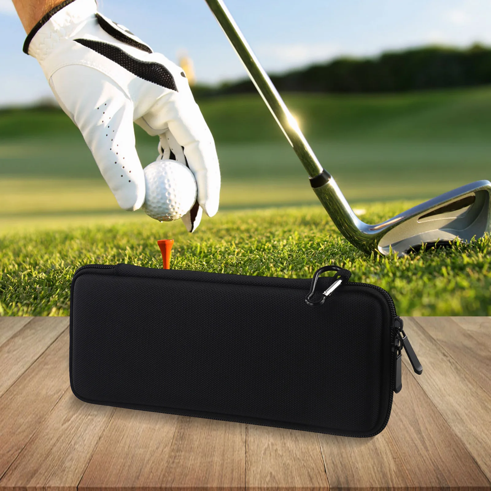 

Carabiner Storage EVA Storage Box Belt Or Cart Attachment Elastic Bands For Tools Golf Enthusiasts Gear Golf Course