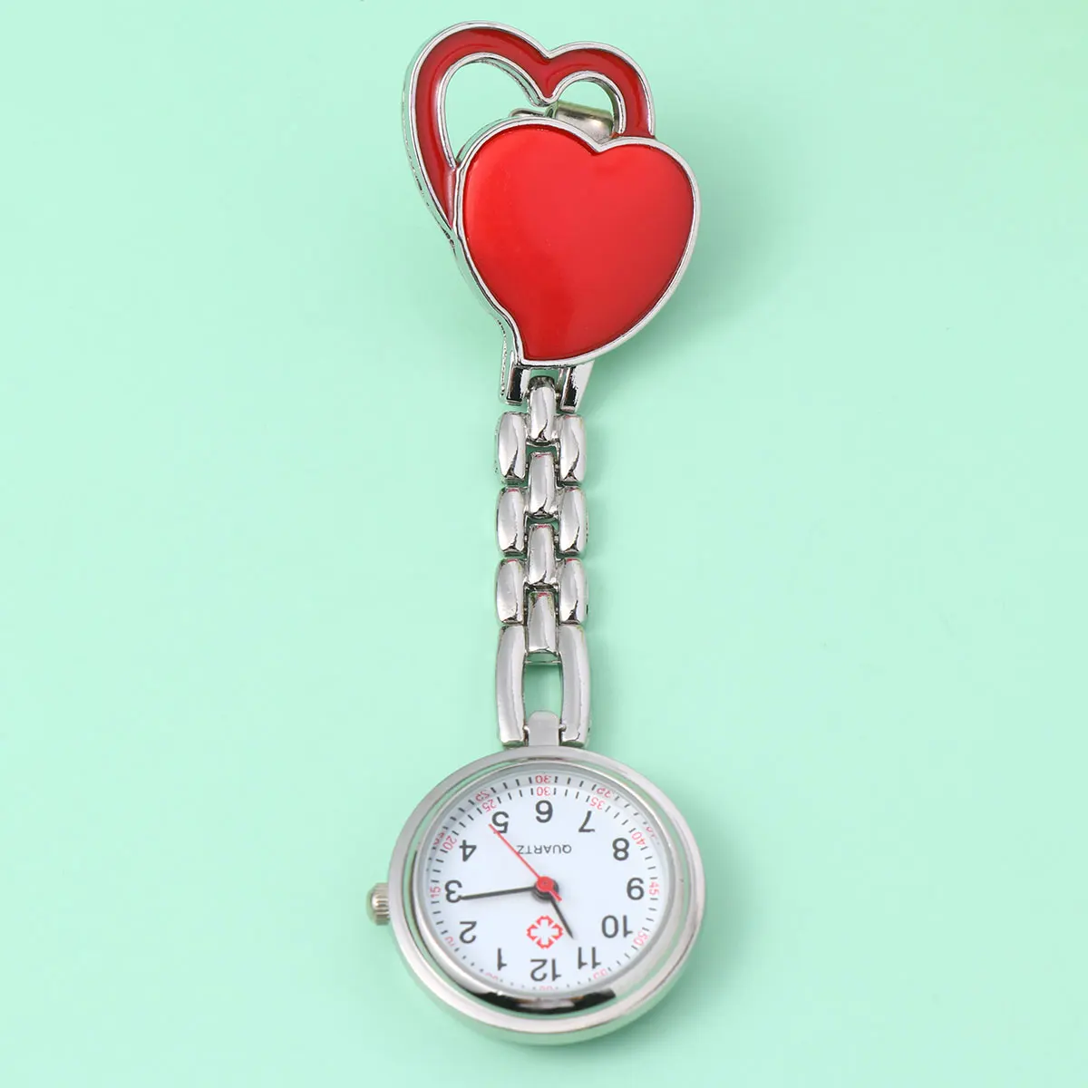

Nurse Pocket Watch Heart Shaped Hanging Watches for Men Women Stethoscope Fashion Gift Durable Exquisite Detail Information