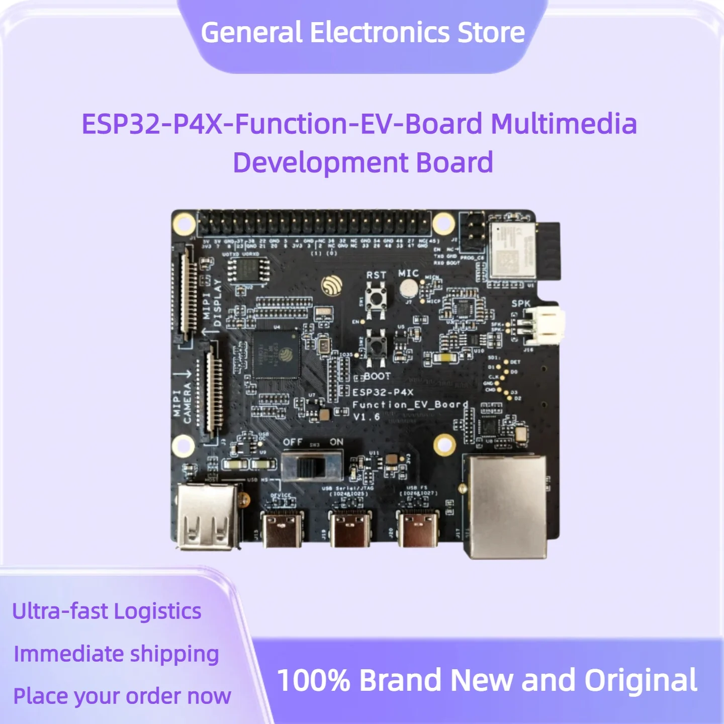 ESP32-P4X-Function-EV-Board Multimedia Development Board