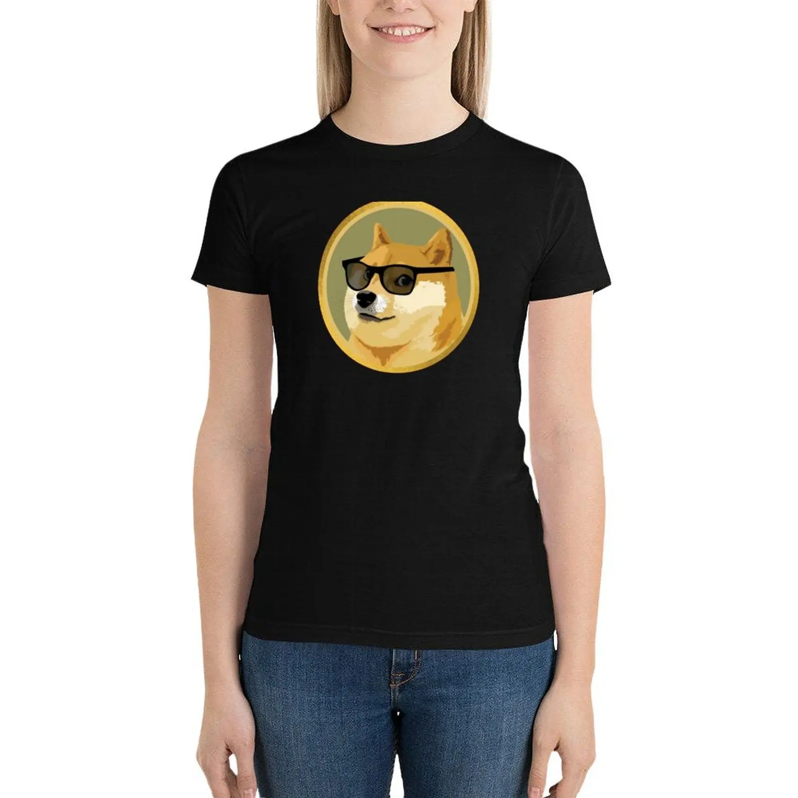 

Doge Coin Apparel T-Shirt kawaii clothes summer clothes animal print shirt for girls woman t shirt