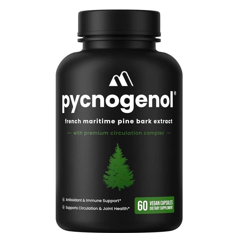 Pycnogenol French Ocean Pine Peel Extract | Excellent Absorption Effect, Black Pepper Extract | Vegetarian, Non GMO 60 Capsules