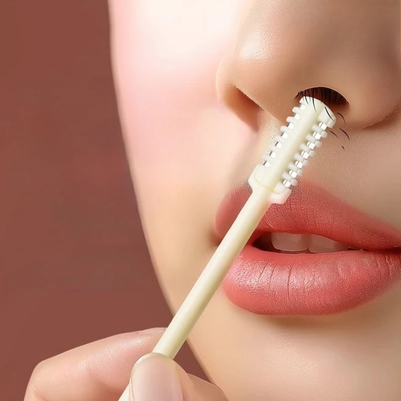 

Nose hair trimmer, special scissors for cleaning and shaving nostrils, manual shaving, razor comb teeth, double-sided