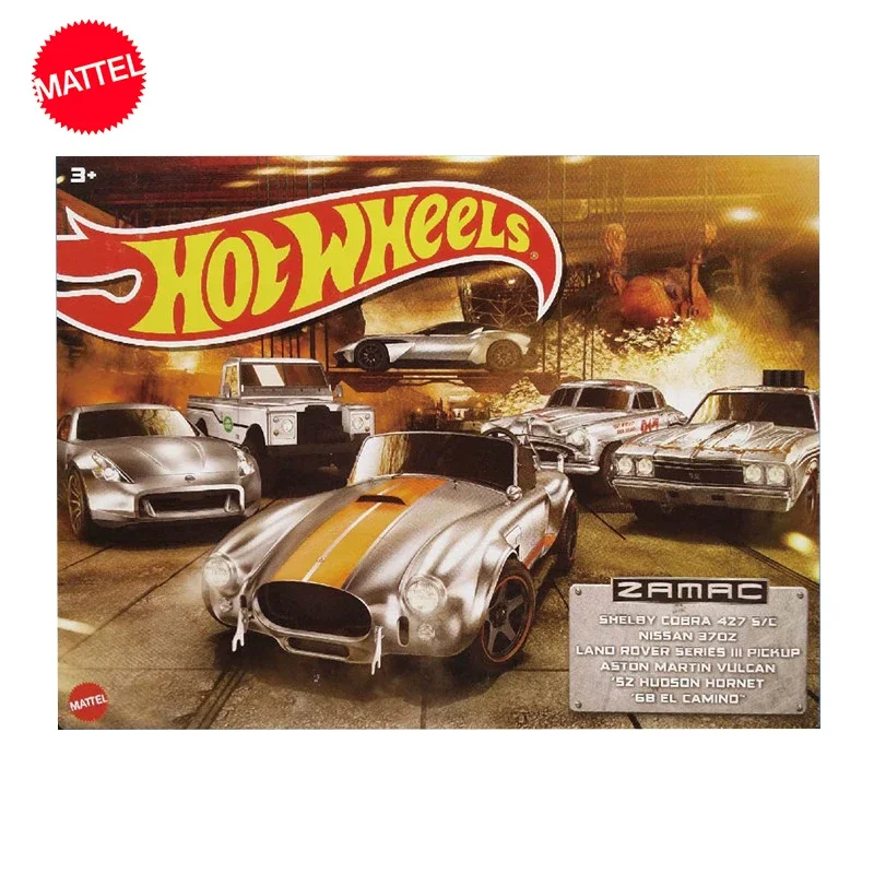 Коллекция Mattel Hot Wheels 1/64, игрушки для мальчиков, 6 шт., модель автомобиля Zamac Shelby Cobra 427 S/C Nissan 370Z, подарок на день рождения