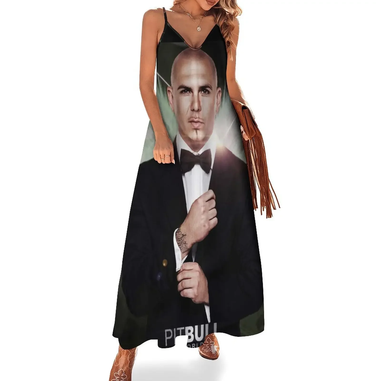 

Pitbull Mr.Worldwide Sleeveless Dress women dress dress women summer 2025 clothing women summer 2025 for woman