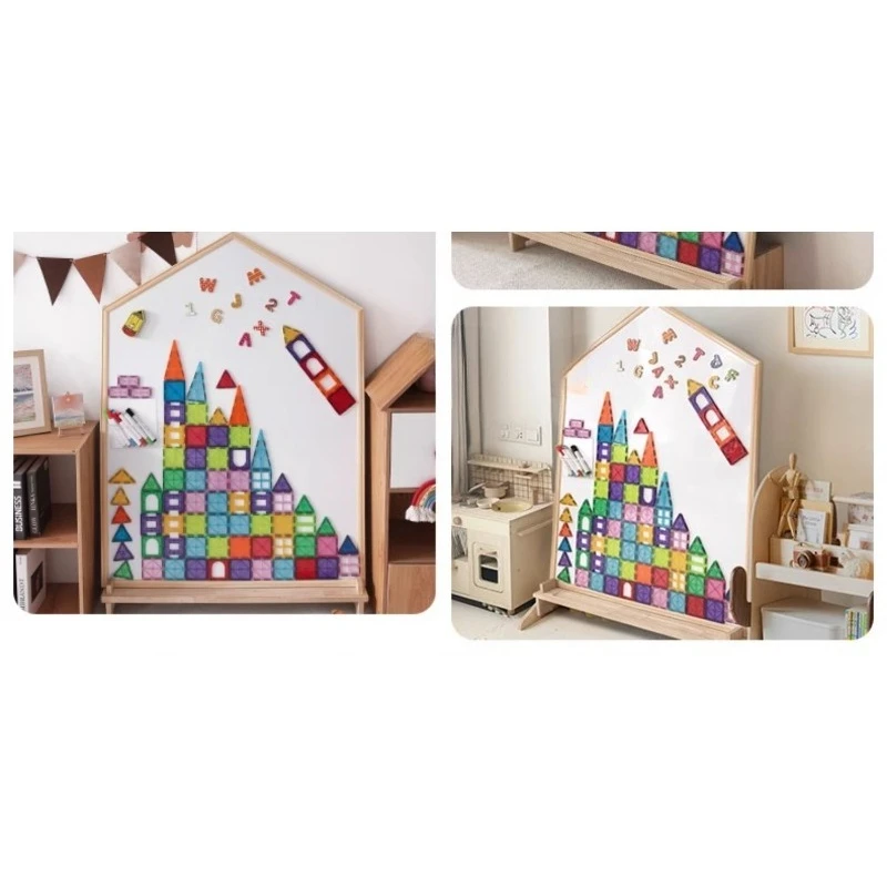 Dust-free erasable graffiti painting teaching double-sided wall-hanging base