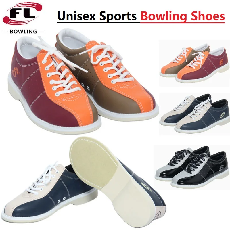 Contrast Color Bowling Shoes for Men Women Sports Beginners Bowling Sneakers Unisex Anti-slip Breathable Athletic Shoes 31-48