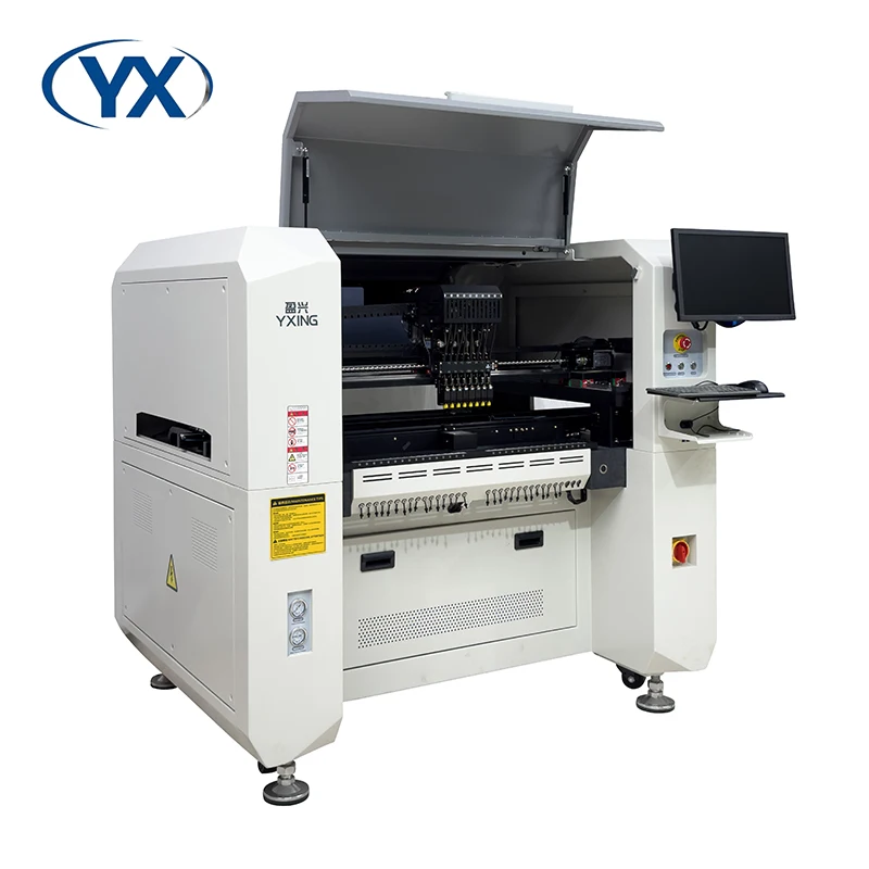 Smd Pick and Place Machine Desktop SMT880-F SMT SMD Separatly Direct Drive 8 Heads 80 Feeders Fly Shot 28000PCS/H