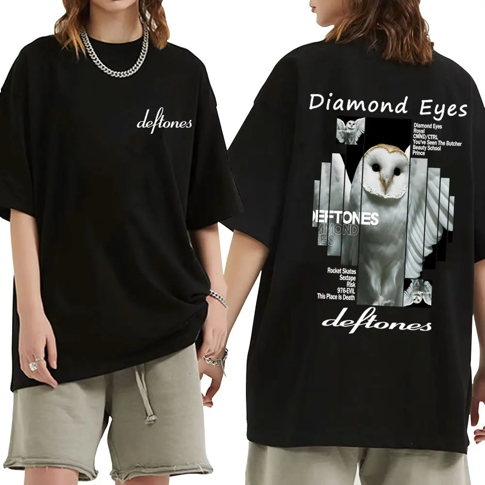 

Deftones Diamond Eyes Album Graphic T-shirt Men Women Vintage Rock Pop Music T Shirts Men's Oversized Short Sleeve Tops T-shirts