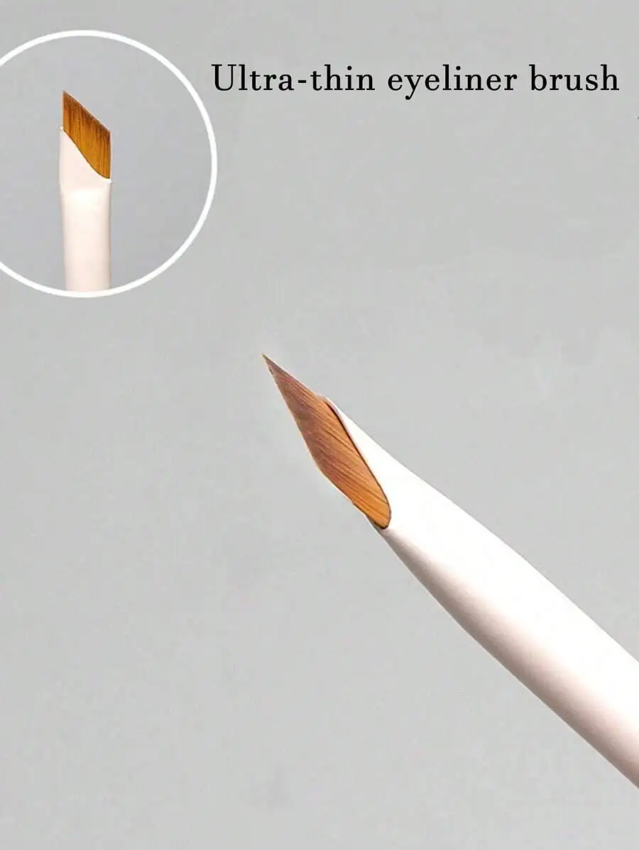 White upgraded precision bevel eyebrow eyeliner makeup brush ultra-fine soft brush head