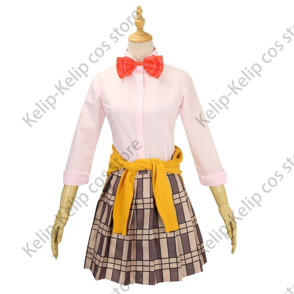 Panty & Stocking with Garterbelt Panty Anarchy Cosplay Costume Wig JK School Uniform Tie Skirt White Shirt Long Hair Accessories