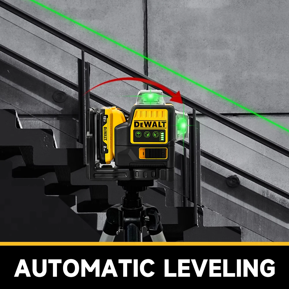 DEWALT DW089LG 12V Laser Level  12 Lines 3 Sides*360 Degree Self-Leveling Horizontal And Vertical Cross Line Construction Tools