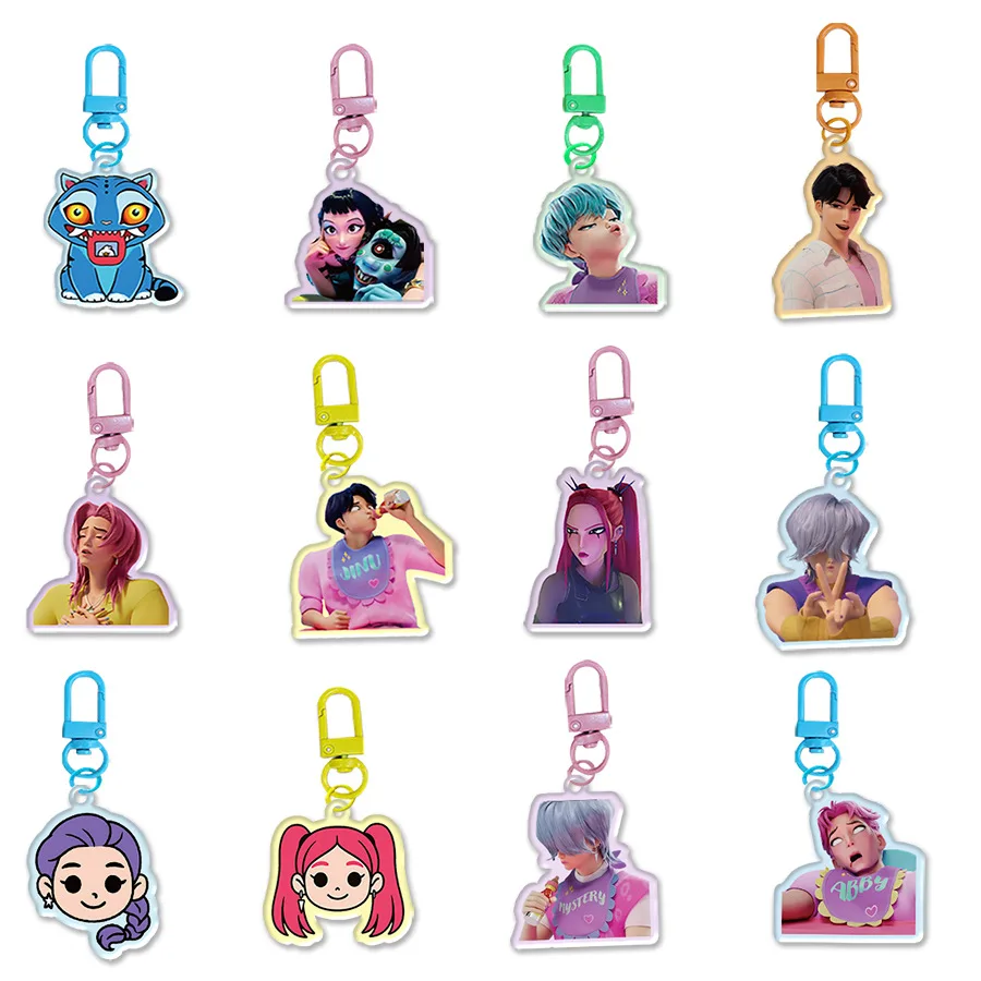 

KPOP Demon Slayer аниме брелок на заказ акриловый шарм двусторонний кулон милая девушка групповые аксессуары для фанатов подарок Kawaii