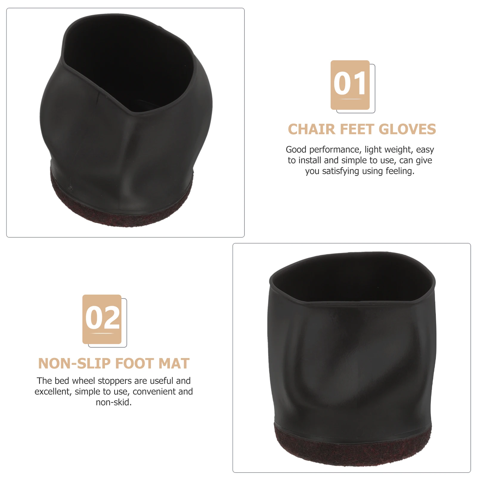 

10 pcs Chair Foot Covers Caster Cups Wheel Stopper for Furniture Bed Sofa Durable NonSlip Protect Floor Reduce Noise