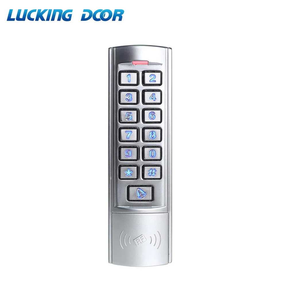 

IP68 waterproof Metal Keypad Access Control 13.56MHZ card reader RFID Access with Wiegand 26 Electronic Door Lock 2000 Users