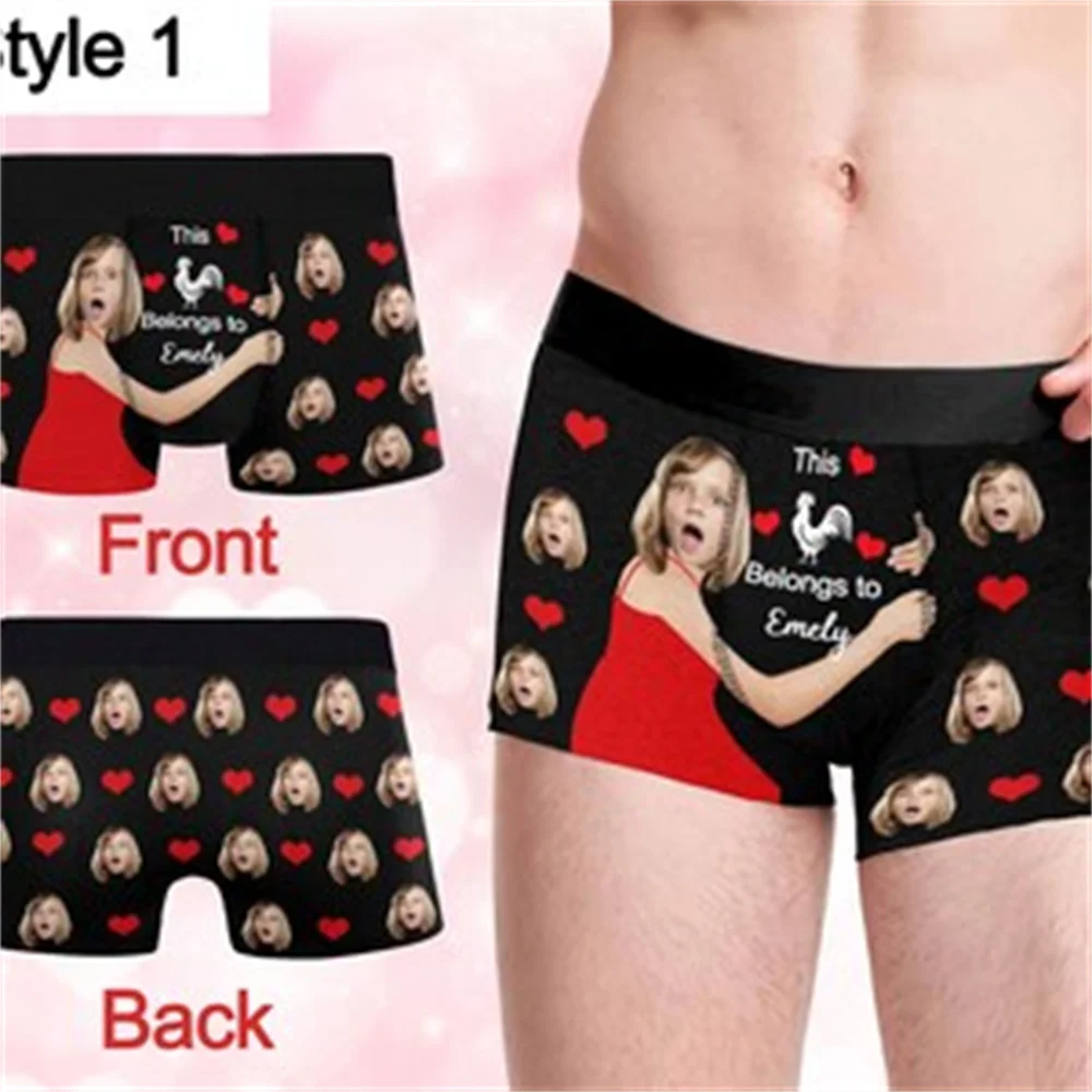 Gift for Husband/boyfriend, Gift for him Anniversary, Valentines day gift, christmas gift, Fathers Day gift, Custom Boxer briefs