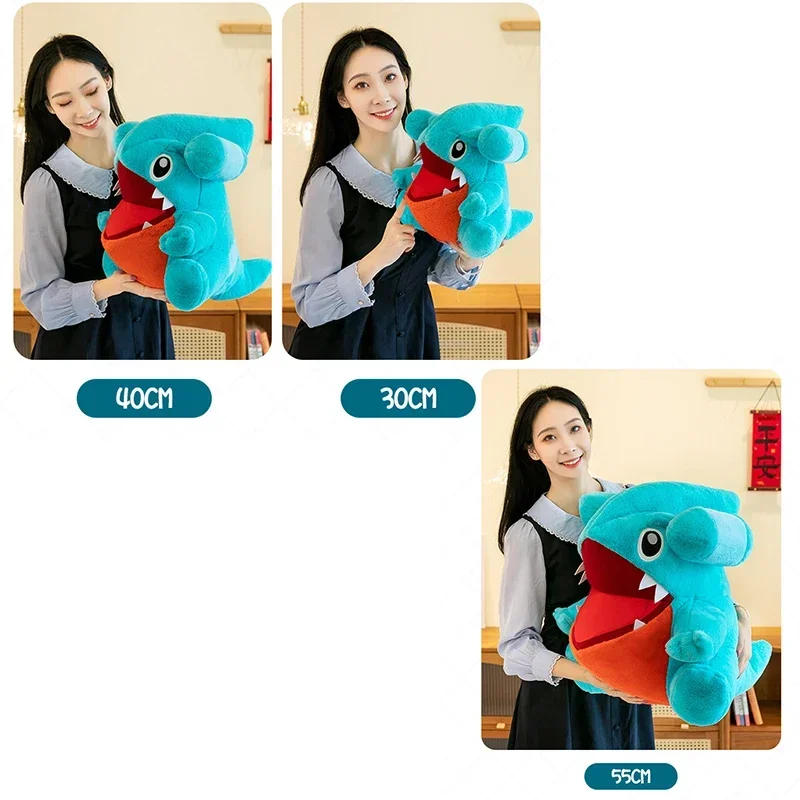 30/55cm Gible Pokemon Plush Toys Large Anime Doll Pillow Cartoon Griknot Gabite Pokémon Plushie Stuffed Gift for Kids Christmas