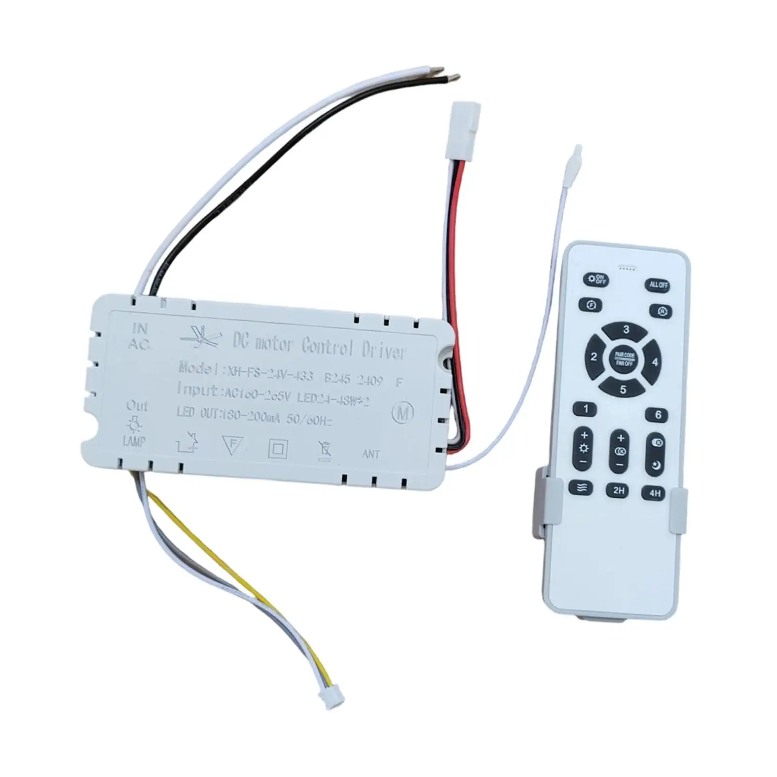 

Ceiling Fan Remote Control Kit Controller Wireless Convenient Multi-functional Remote Control and Receiver Kit for Home Office