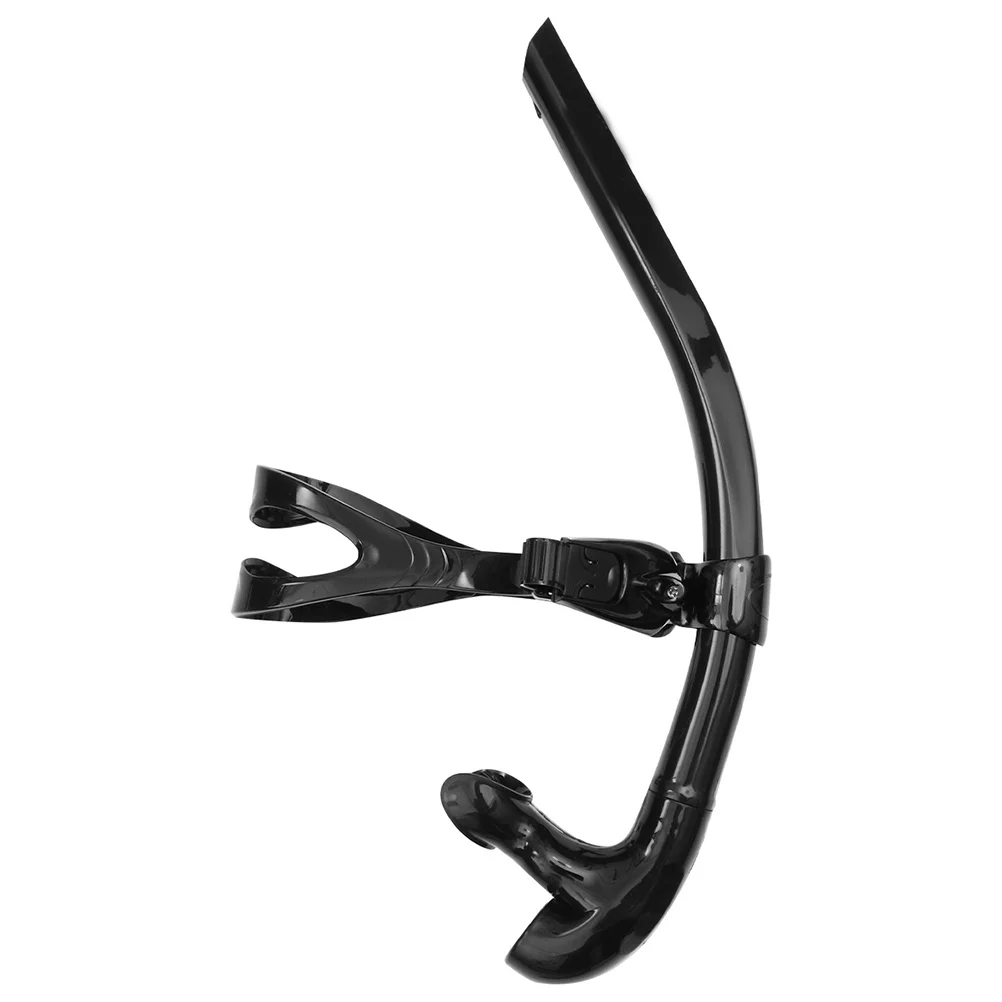 Snorkel de natação de silicone tpu, equipamento de treinamento de natação para adultos iniciantes, tubo de snorkel, design de purga ajustável