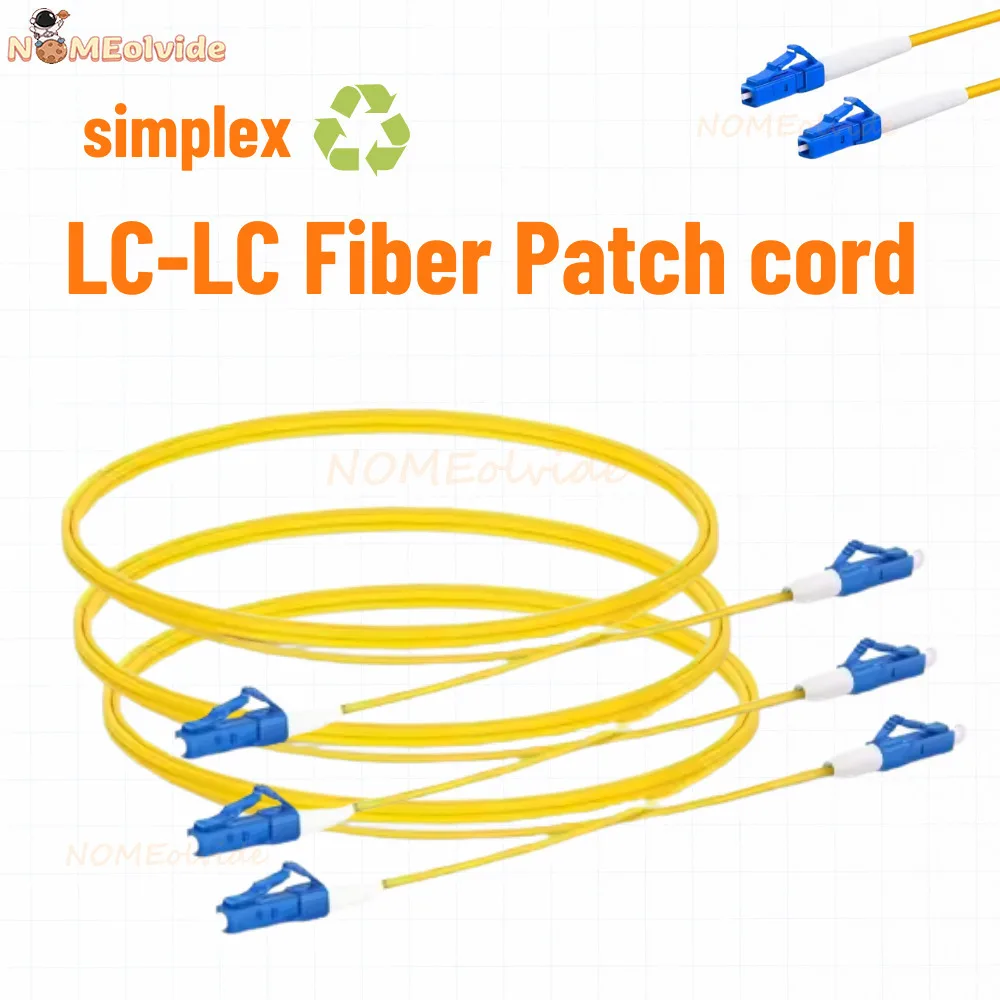 10PCS LC UPC Simplex 3.0/2.0mm PVC Single Mode Cable Jumper Fiber Patch Cord Fibra Optical Patch Card