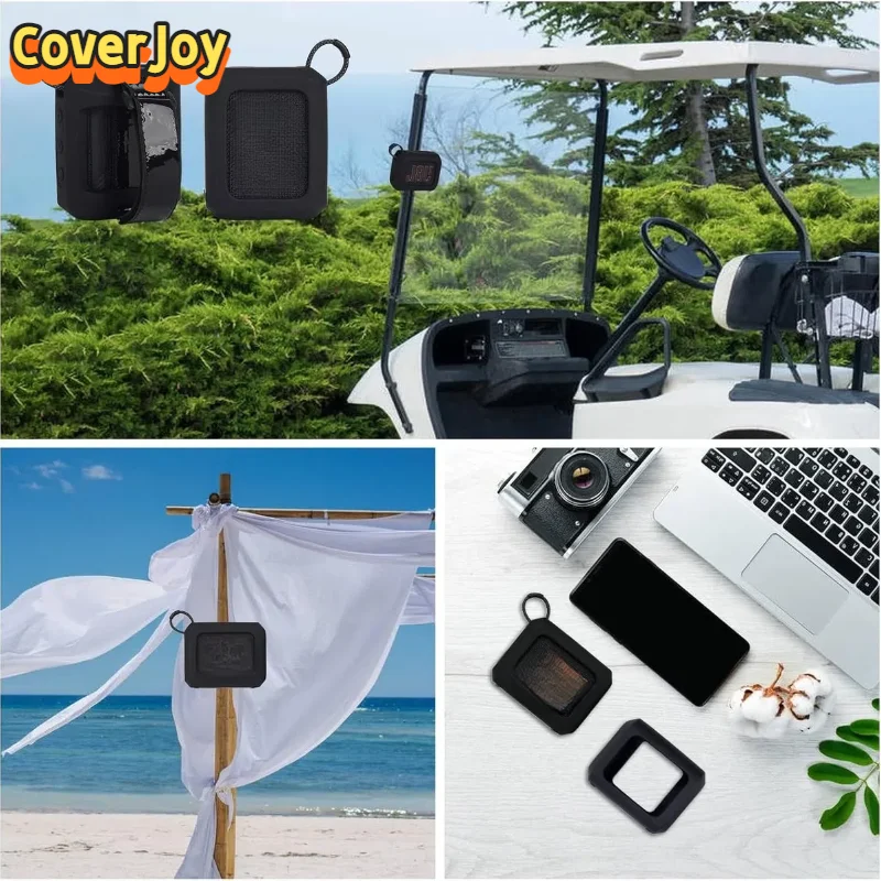 

Силиконовый чехол CoverJoy для JBL GO4 с карабином, портативный защитный чехол для улицы, противоударный корпус