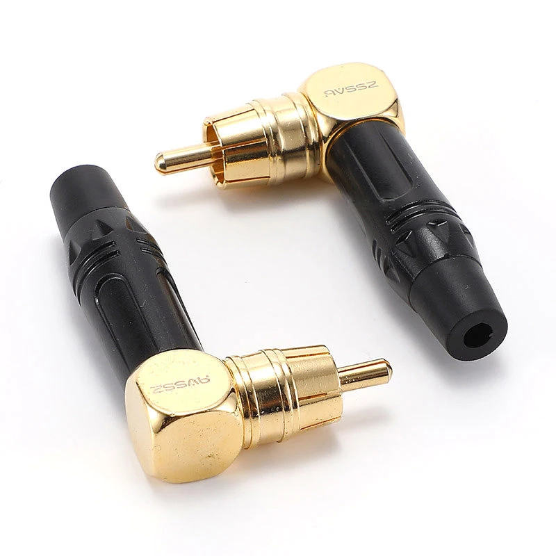 

RCA Male/Female/Right Angle Solder Connector for TV Set Top Box AV Cable Computer Speaker Mixer DVD - Multi Color