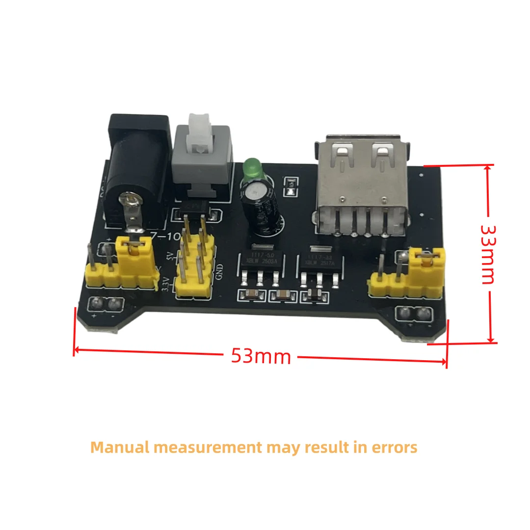 5V/3,7V Einstellbares Spannungsversorgungsmodul speziell für Breadboards – Detail 4