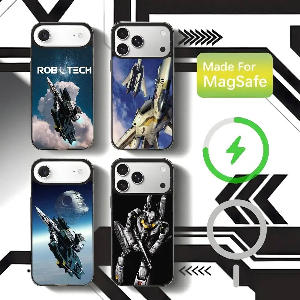 

R-Robotech Macross Phone Case For iPhone 17,16,15,14,13,12,11,Pro,Max,Plus,Mini,SE4,E Magnetic Magsafe Wireless Charging