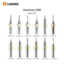 Dental Milling Burs Imesicore 350i for Metal Grinding Ball End/Flat End/Bore Bit D6 Shank Dental Lab Materials for CAD CAM