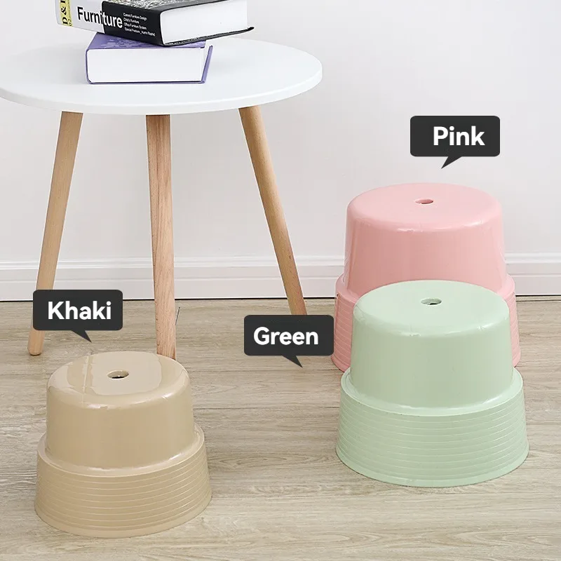 

Multifunctioanal Household Small Stool Bathroom Thicks Anti Slip Plastic Stools Adult and Child Shoes Changing Low Square Stools