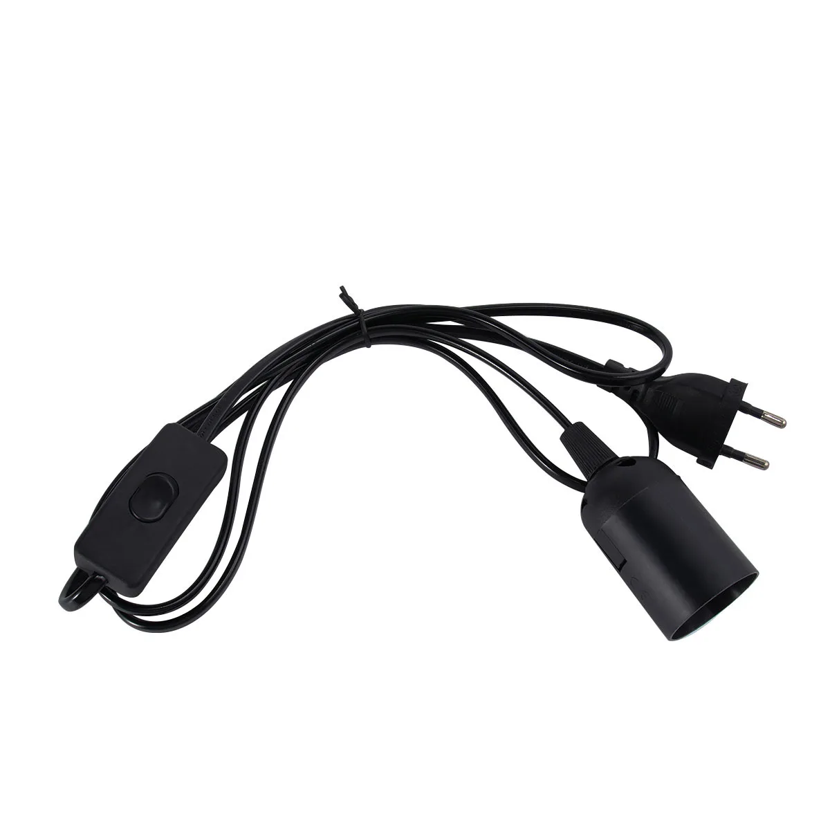 

Power Cable E27 Lamp Holder 303 Plug 1.8m Extension Cord LED Bulb Cable Lamp Holder Eu Plug for Indoor Lighting