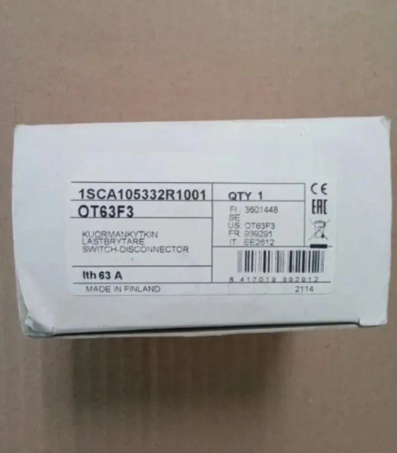 

Brand new original 1pcs Disconnector OT63F3 OT80F3 Three-pole rail mounting Fast delivery