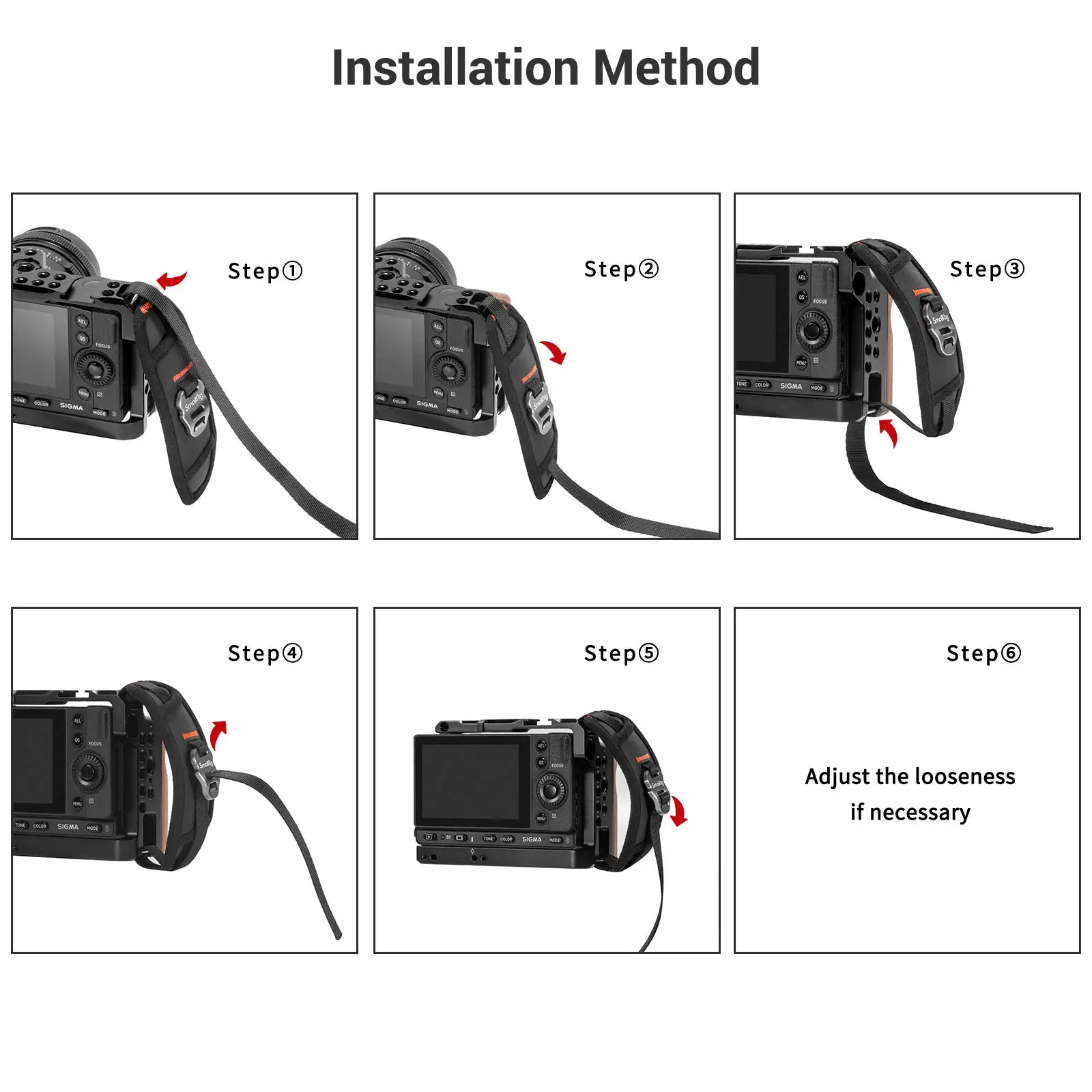 SmallRig-Correa de mano Universal para cámara DSLR, empuñadura lateral con funda con ranura para correa, agarre seguro ajustable, soporte Rig -2456