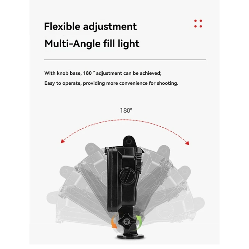 For Gopro Diving Light Fill Light Waterproof LED Light  Diving Underwater Light Waterproof 130Ft For Gopro