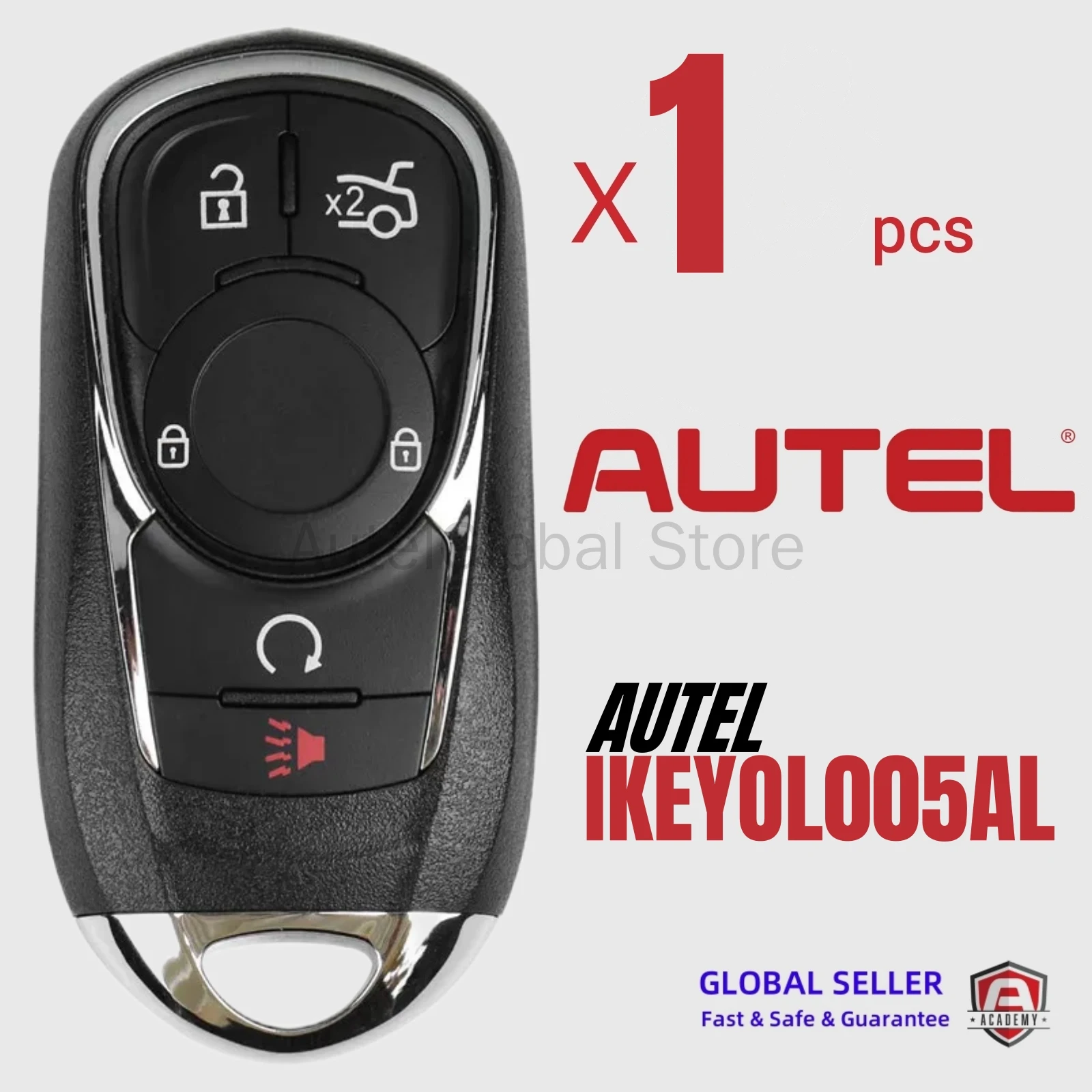 مفتاح تحكم عن بعد ذكي عالمي 1 من Autel IKEYOL005AL 5 أزرار لـ Buick لـ Autel مفتاح ذكي لـ KM100 IM508 IM608 KM100E