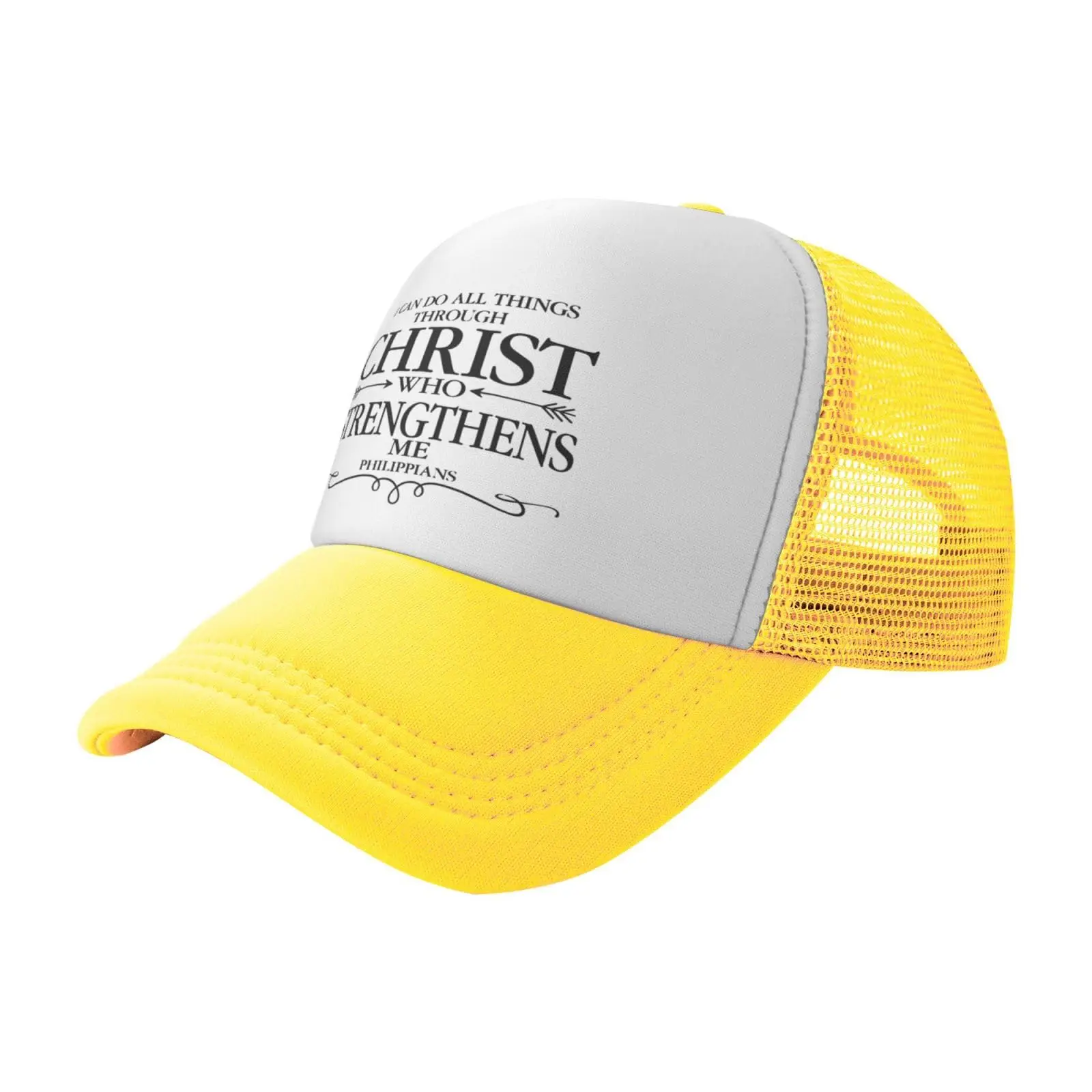 I Can Do All Things Through Christ Who Strengthens Me Hat Unisex Adjustable Trucker Hats Cotton Baseball Caps