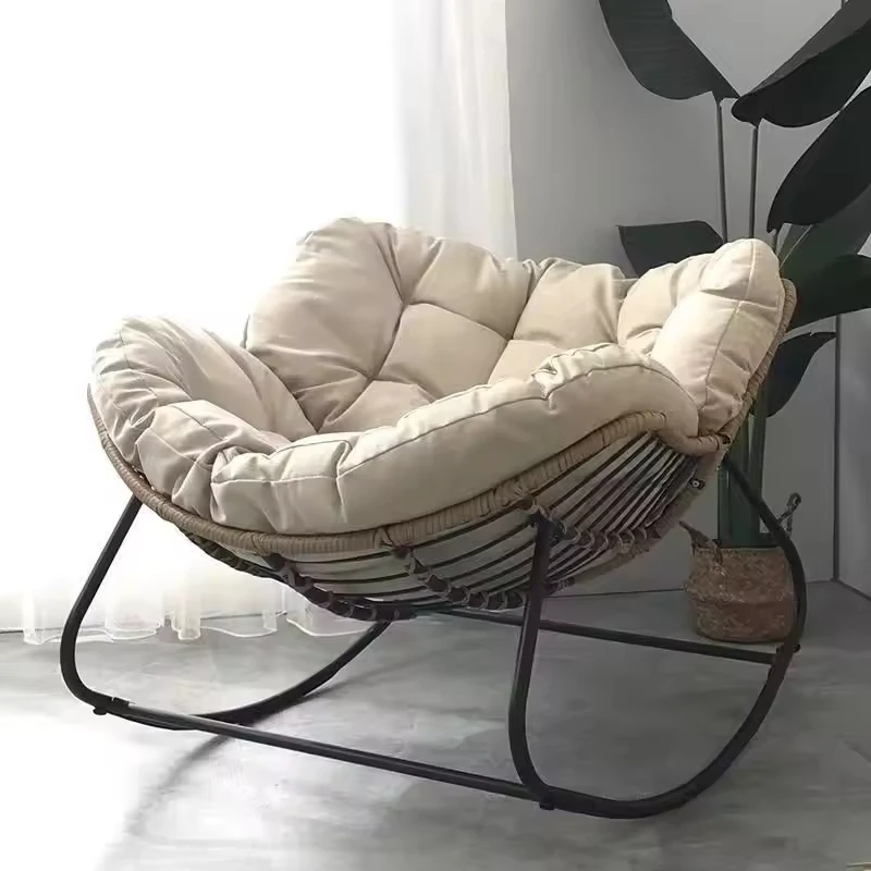 Hot Sale Outdoor Modern Living Room Rocking Chair Relaxing Lounge Recliner Leisure Rocking Chair for Adult Home Use Furniture