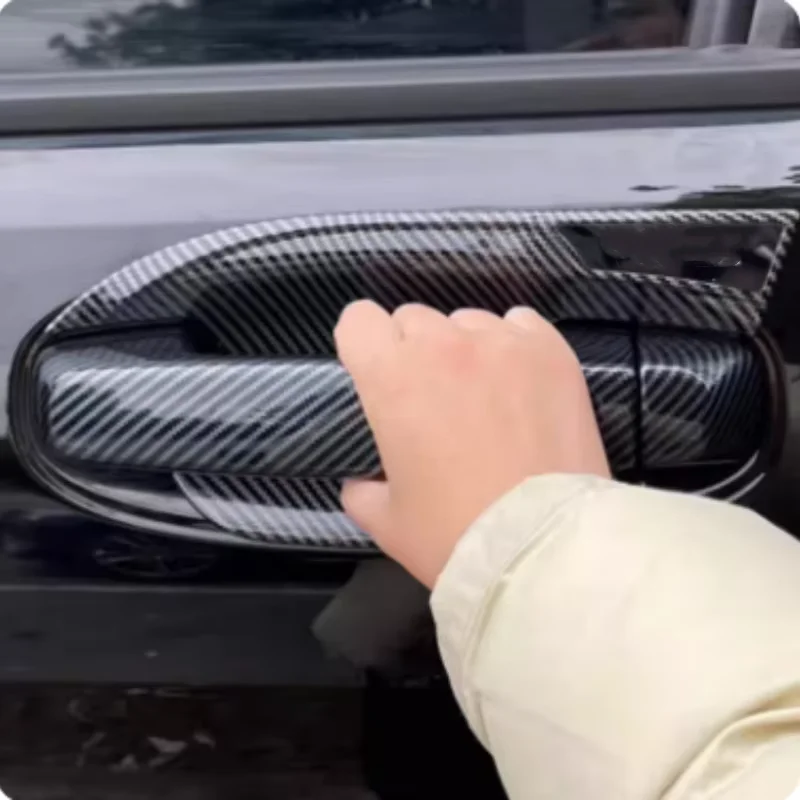 

Car Styling Accessories ABS Carbon fiber/Black handle door bowl cover rear view mirror visor For Great Wall WEY Tank 700 2024+
