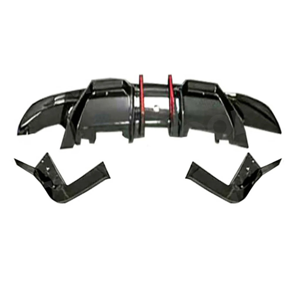 for BMW X6M F96 2023-2026 Dry Carbon Fiber Car Rear Bumper Lip Diffuser With Splitters FRP Rear Lip Spoiler Body Kits