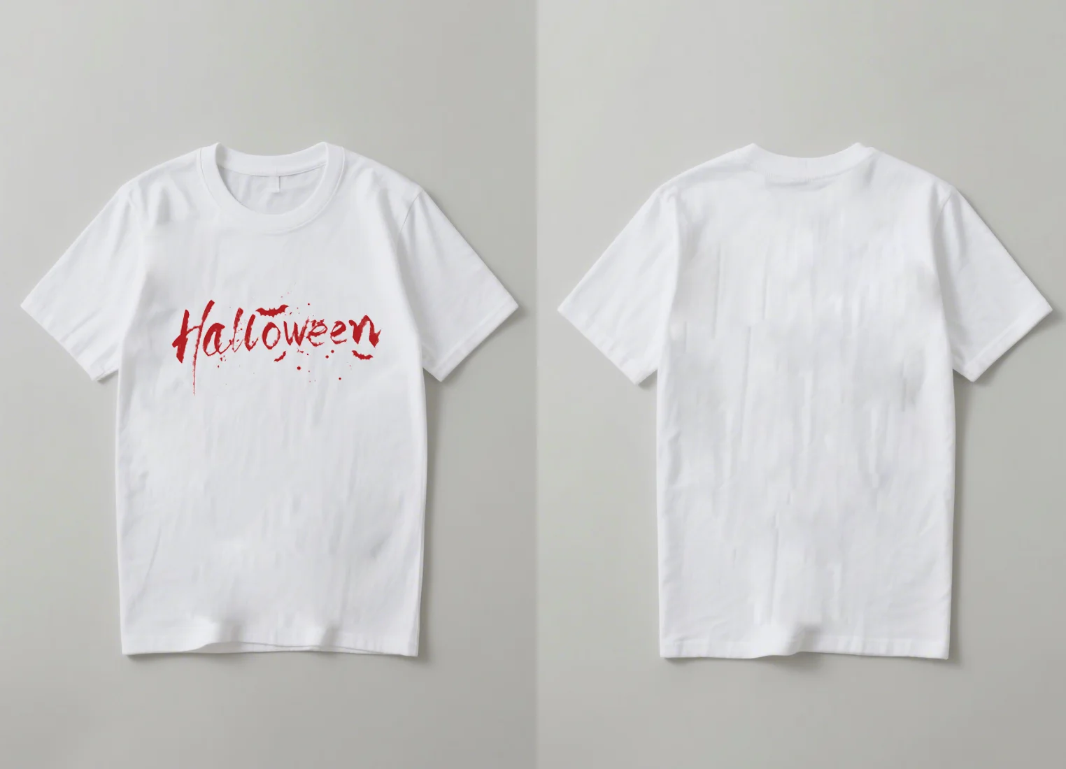 

2025 New Halloween Print T Shirt Men Women Casual Short Sleeve Tee Cotton Streetwear Unisex Top White Blood Font Graphic