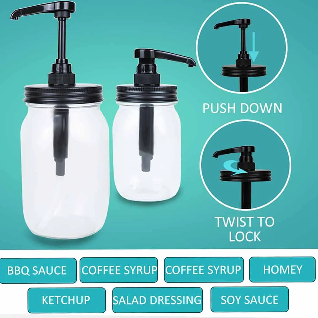 أغطية مضخة توزيع شراب وصلصة العسل، مضخة توزيع شراب القهوة محكمة الغلق ومضادة للتسرب للمطبخ 70 مم/86 مم #3
