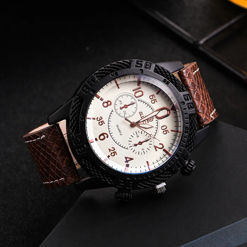 Luksusowy zegarek męski skórzany sportowy zegarek męski wojskowy kwarcowy zegarek na rękę męski zegar Relogio Masculino Reloj Hombre