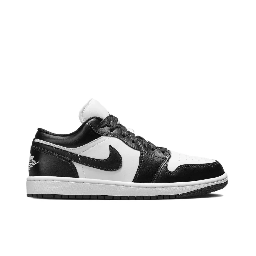 Nike Air Jordan 1 Low Men's and Women's Fashion Trend Basketball Shoes Abrasion-resistant Anti-skid Black and White Colorway